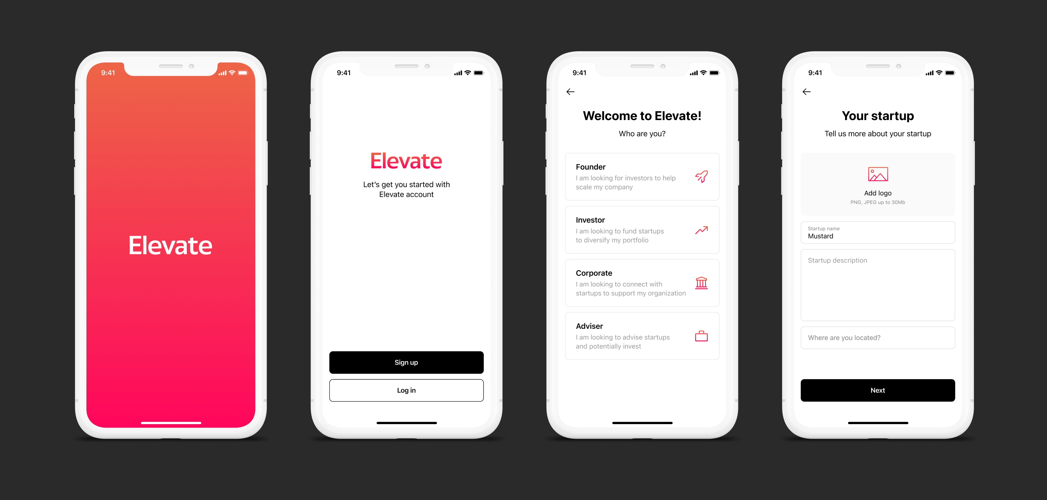 Elevate mobile app screens